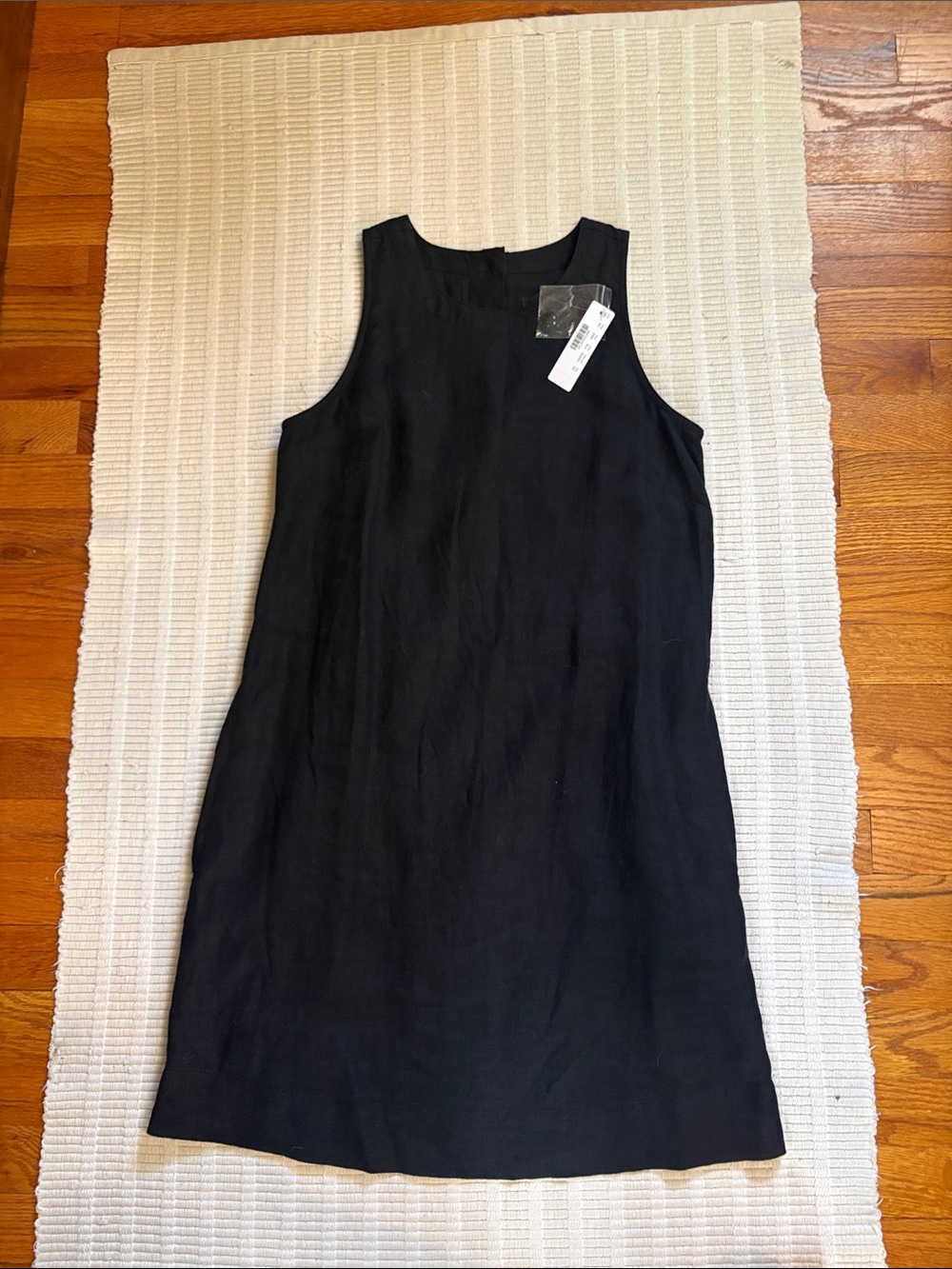 Classic Sleeveless Black Linen Dress - j crew